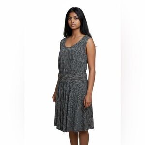 Anthropologie Black, Grey, Beige & Blue Women's Summer Dress, Sleeveless